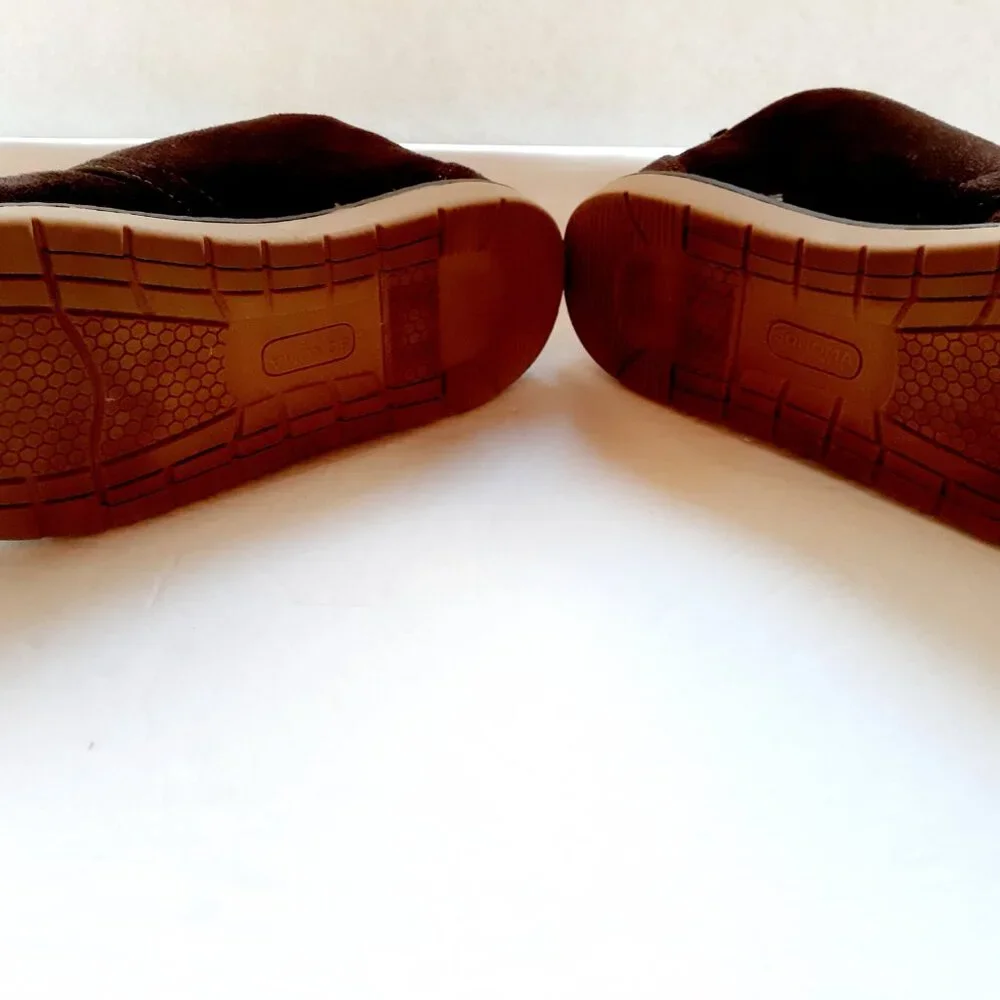 Sonoma Boys Boots Chukka Brown Faux Suede Ankle Fur Lining Slip On Size 5